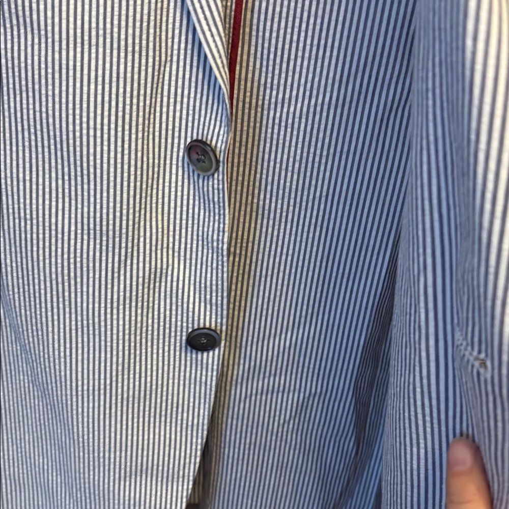 Brooks Brothers Men's Seersucker Sport Coat - Light Blue & White - Picture 4 of 5